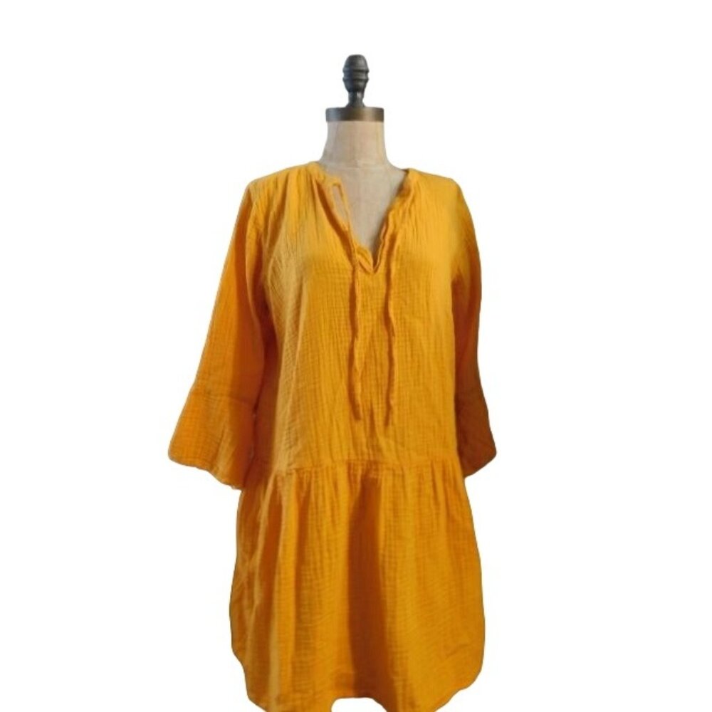 The Drop Size S Small Waffle Cloth Tunic Style Long Top or Short Dress